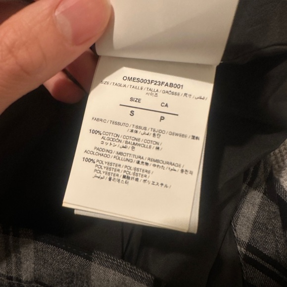 Off-white checked flannel shirt jacket size s - Picture 8 of 11
